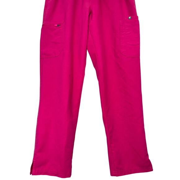 FIGS Yola Skinny Scrub Pants Shocking Pink Sz L W23SW2019 - Picture 5 of 11